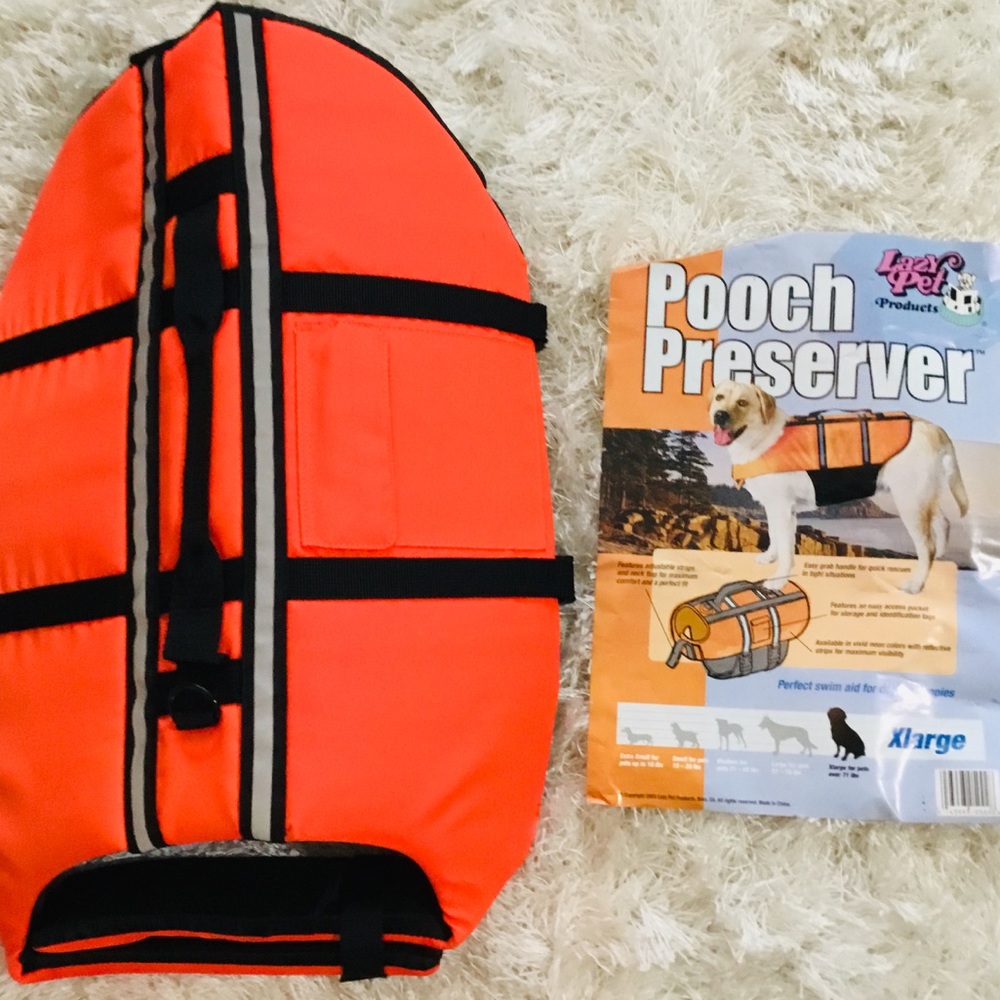LAZY PET DOG 🐕 size XL over 71 lbs SWIM VEST NEW